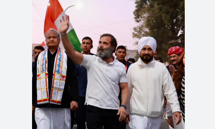 Former Punjab CM Channi Joins Bharat Jodo Yatra