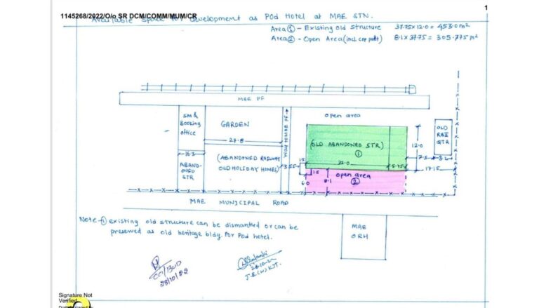 मुंबई विभाग माथेरान स्थानकावर ‘बिल्ट, ऑपरेट आणि ट्रान्सफर’ तत्त्वावर स्लीपिंग पॉड्स (पॉड हॉटेल) विकसित आणि चालविण्याची योजना तयार करत आहे